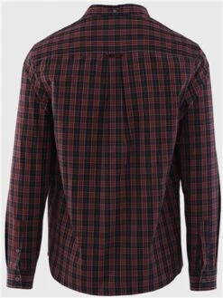 Lyle & Scott Burgundy / Jet Black Check Poplin Shirt -Jack & Jones Store 29607 3