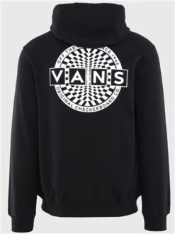 Vans Black Warped Checkerboard Logo Hoodie -Jack & Jones Store 29608 3