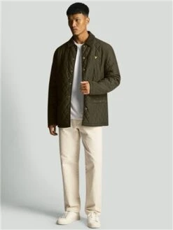 Lyle & Scott Olive Quilted Jacket -Jack & Jones Store 29610 2