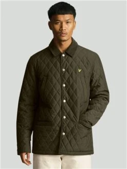 Lyle & Scott Olive Quilted Jacket -Jack & Jones Store 29610 3