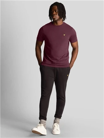 Lyle & Scott Burgundy Plain T-Shirt 3 Lyle & Scott Burgundy Plain T-Shirt - Image 3