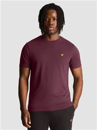 Lyle & Scott Burgundy Plain T-Shirt 4 Lyle & Scott Burgundy Plain T-Shirt - Image 4