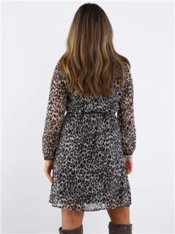 Only Grey / Pumice Stone Cera Mini V-Neck Dress With Tie Waist -Jack & Jones Store 29615 3