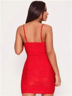 Saint Genies Red Sienna Bodycon Mini Dress -Jack & Jones Store 29664 3