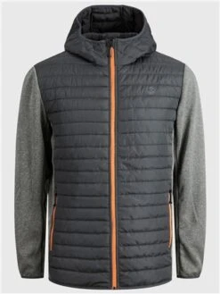 Jack & Jones Light Grey Melange Quilted Jacket
