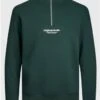 Jack & Jones Green / Magical Forest Quarter Zip Sweat