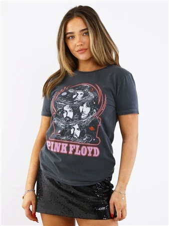 Re:Covered Washed Black Pink Floyd Still T-Shirt 1 Re:Covered Washed Black Pink Floyd Still T-Shirt