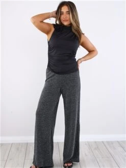 Veromoda Black / Black Frida Sleeveless Rouching Top -Jack & Jones Store 29708 2