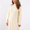 Dv8 Cream Cable Knit Jumper Dress