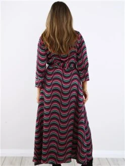 Ax Paris Purple Print Tie Waist Midi Shirt Dress 7 Ax Paris Purple Print Tie Waist Midi Shirt Dress -Jack & Jones Store 29713 3